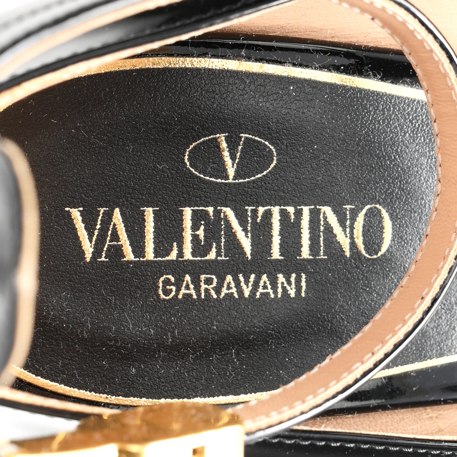 Valentino Garavani Patent Tan-Go 55/155mm Platform Sandals 38 Black 8 of 9