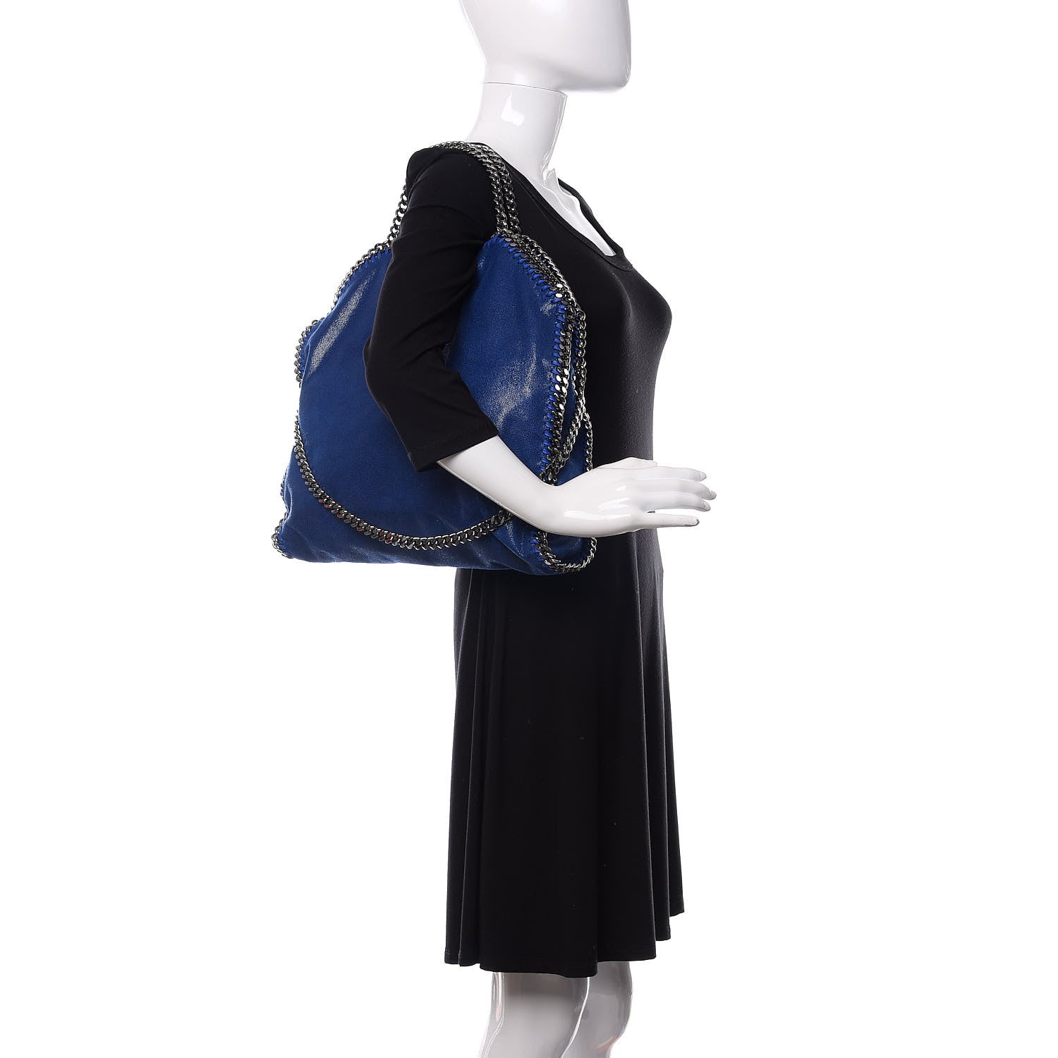 Stella McCartney Shaggy Deer Falabella Fold Over Tote Royal Blue 2 of 10