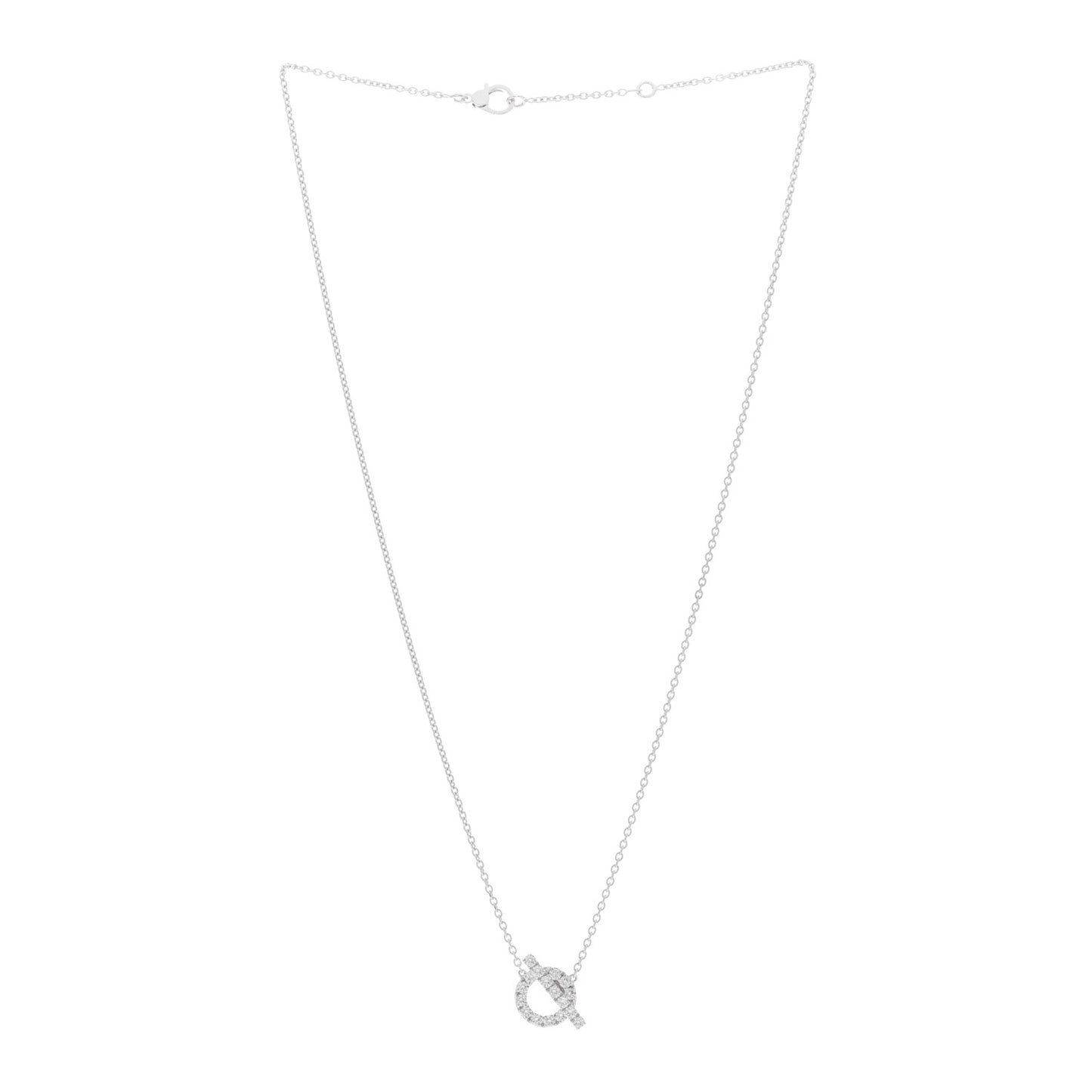18K White Gold Diamond Finesse Pendant Necklace