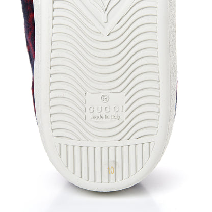 Gucci Covered Wool Big GG Monogram Mens Sneakers 10 Blue Red Mystic White 6 of 8