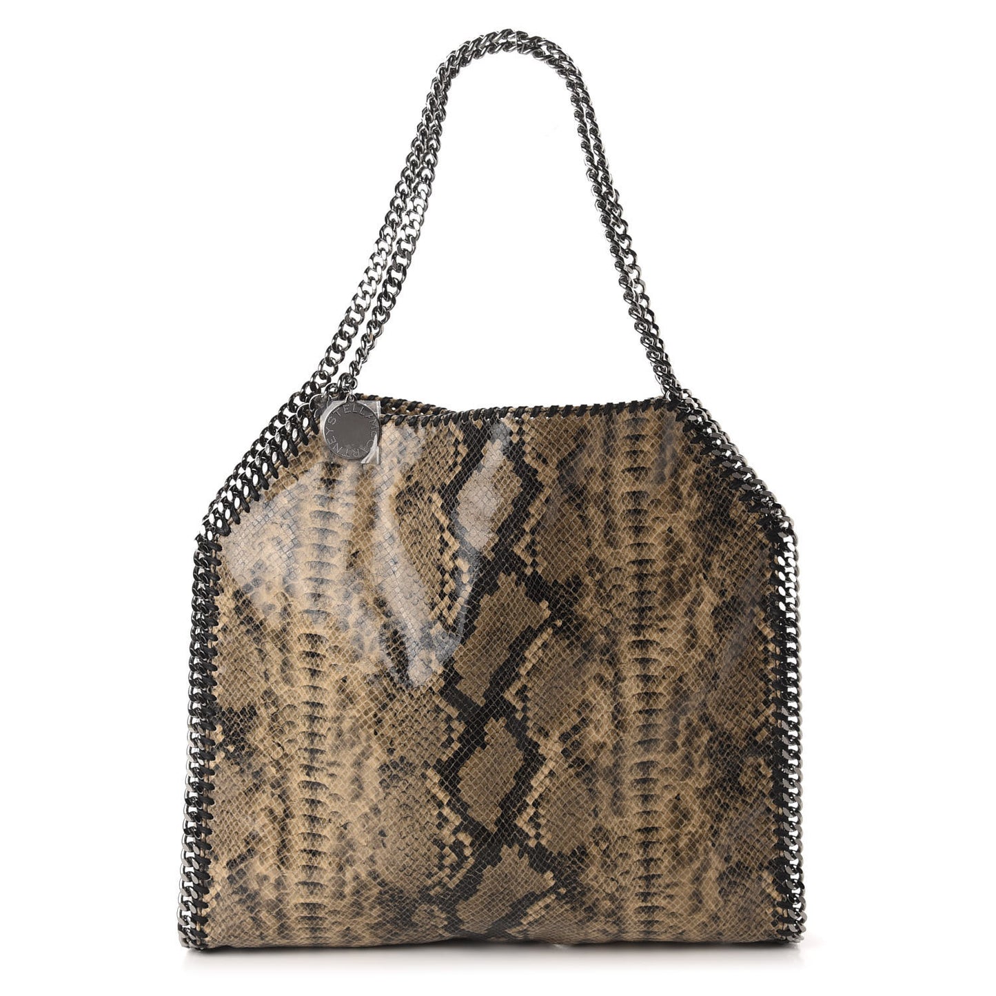 Eco Python Small Falabella Tote Nude