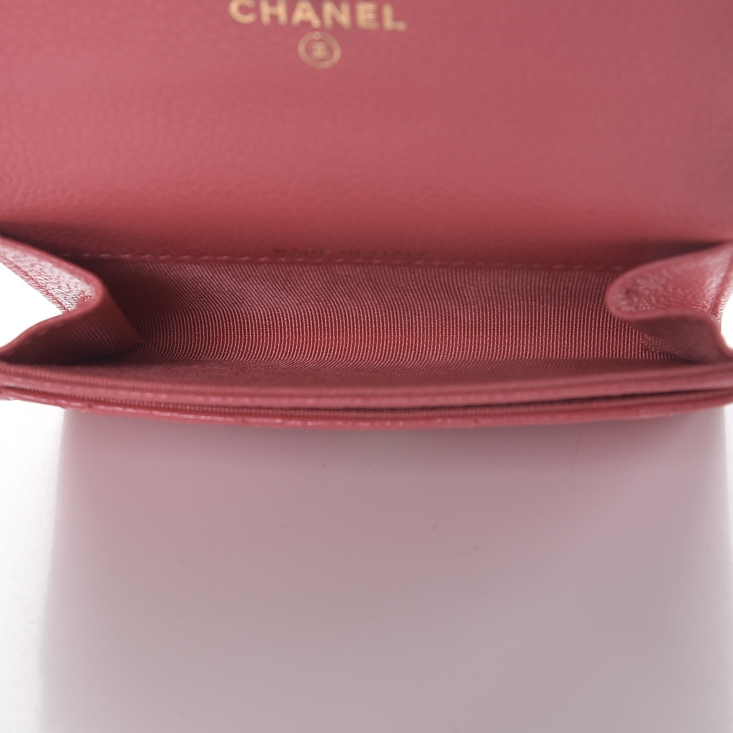 Chanel Caviar Quilted Flap Card Holder Pink 5 of 9