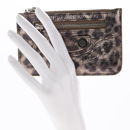 Balenciaga Agneau Leopard Print Le Cagole Coin Card Holder Brown 2 of 11