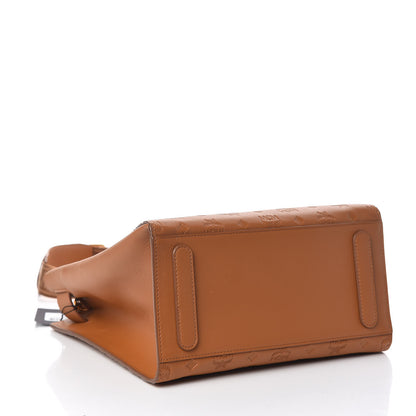 MCM Calfskin Ottomar Monogram Essential Bucket Bag Cognac 4 of 8