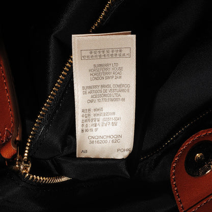 Burberry Calfskin Canvas Starburst Print Tote Tan 10 of 11