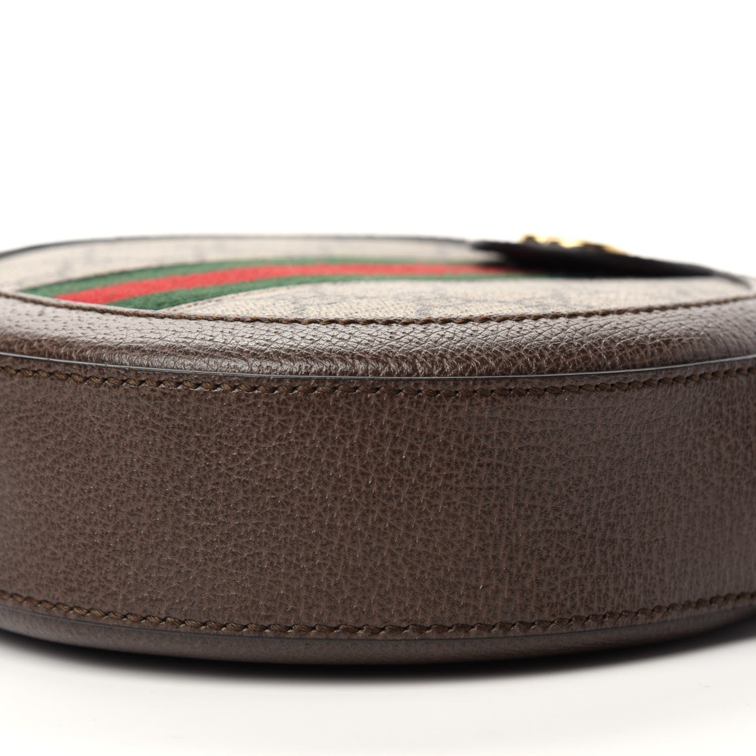 Gucci GG Supreme Monogram Web Mini Ophidia Round Shoulder Bag Brown 7 of 10