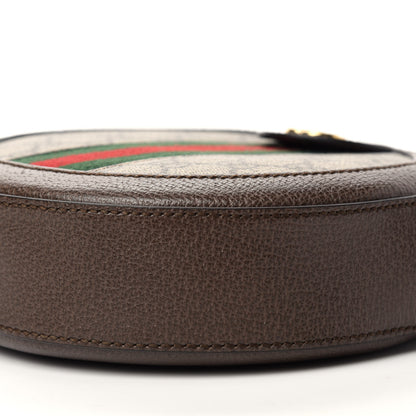 Gucci GG Supreme Monogram Web Mini Ophidia Round Shoulder Bag Brown 7 of 10
