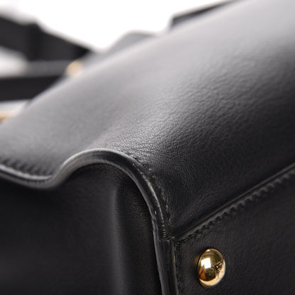 Fendi Vitello Seta Shiny Nappa Medium Peekaboo Iconic Satchel Black 11 of 13