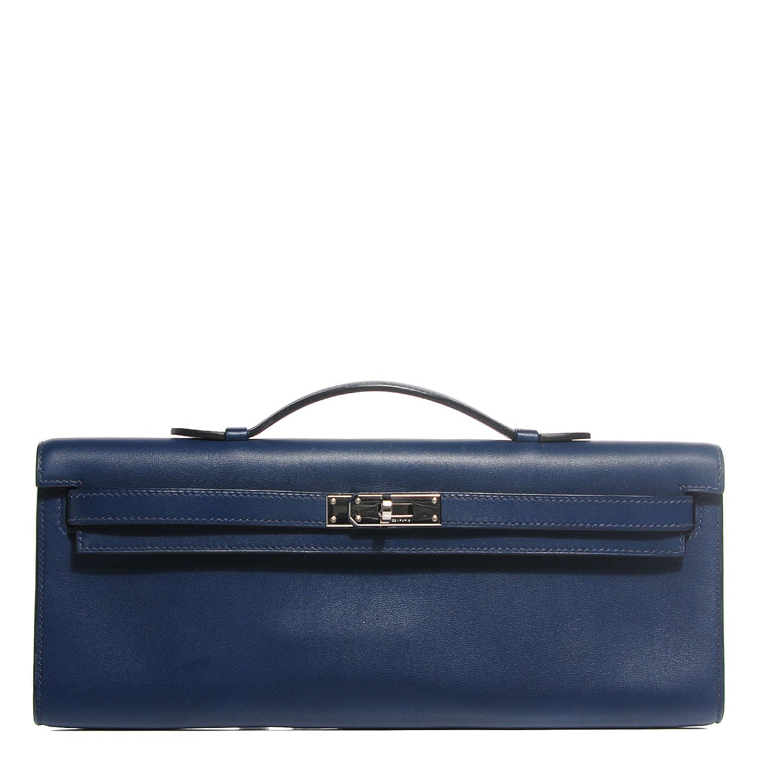 Hermes Swift Kelly Cut Clutch Pochette Bleu De Malte 1 of 17