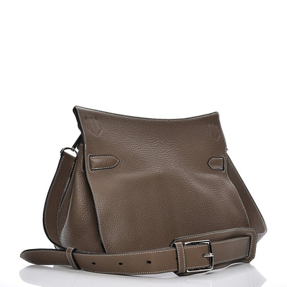 Hermes Taurillon Clemence Jypsiere 34 Etoupe 3 of 12