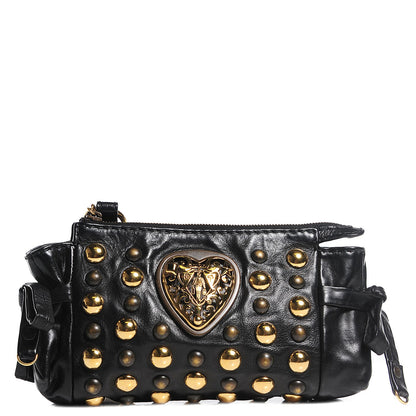 Gucci Calfskin Studded Babouska Clutch Black 1 of 9