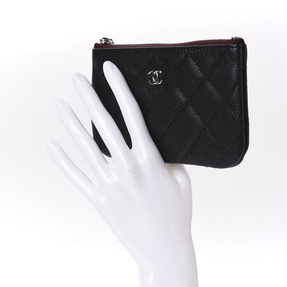 Chanel Caviar Quilted Small Cosmetic Case Black 2 of 8