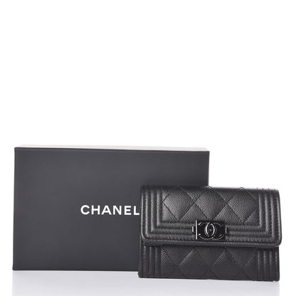 Chanel Caviar Quilted Boy Flap Card Holder So Black 9 of 9