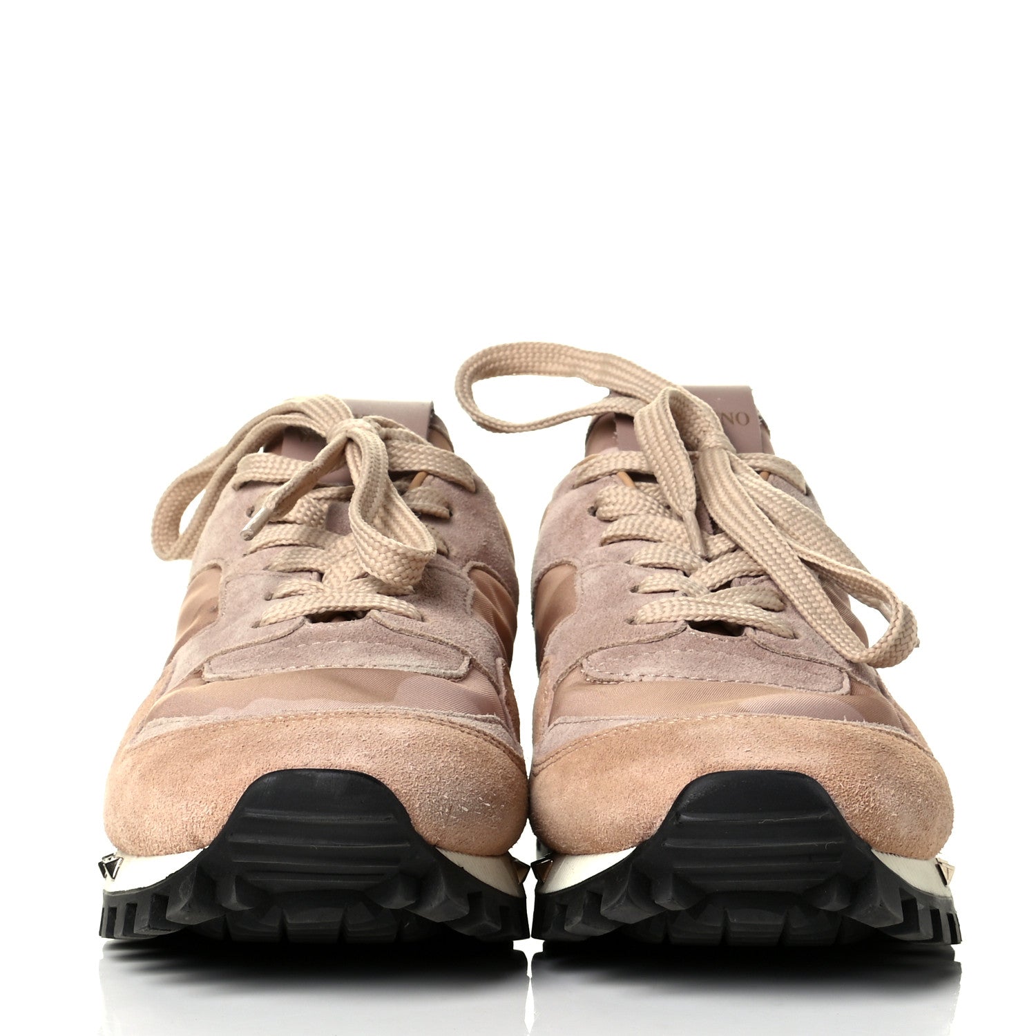 Valentino Garavani Suede Nylon Camouflage Womens Soul Rockstud Sneakers 37 Multicolor 2 of 5