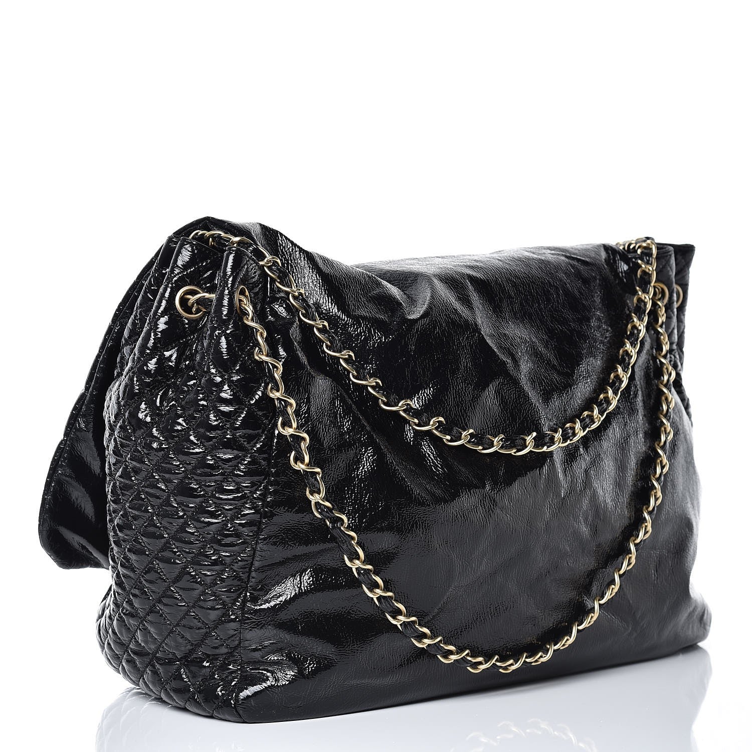 Chanel Vinyl XL Rock and Chain Flap Black 3 of 12
