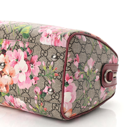 Gucci GG Supreme Monogram Blooms Small Boston Beige Multicolor Dry Rose 10 of 10