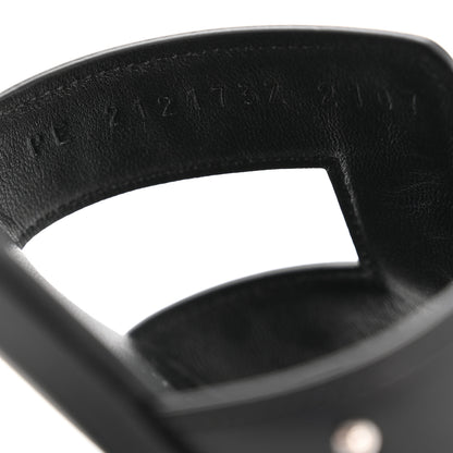 Hermes Calfskin Studded Oran Sandals 40 Black 9 of 11