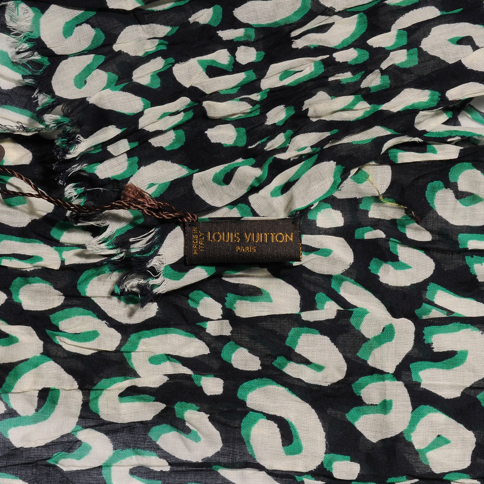 Louis Vuitton Cotton Leopard Pareo Blue Infini 6 of 7