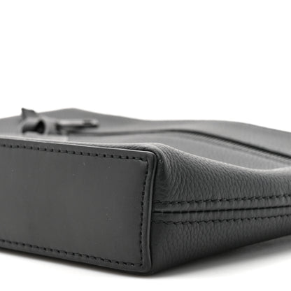 Louis Vuitton Grained Calfskin Aerogram Takeoff Pouch Black 8 of 11
