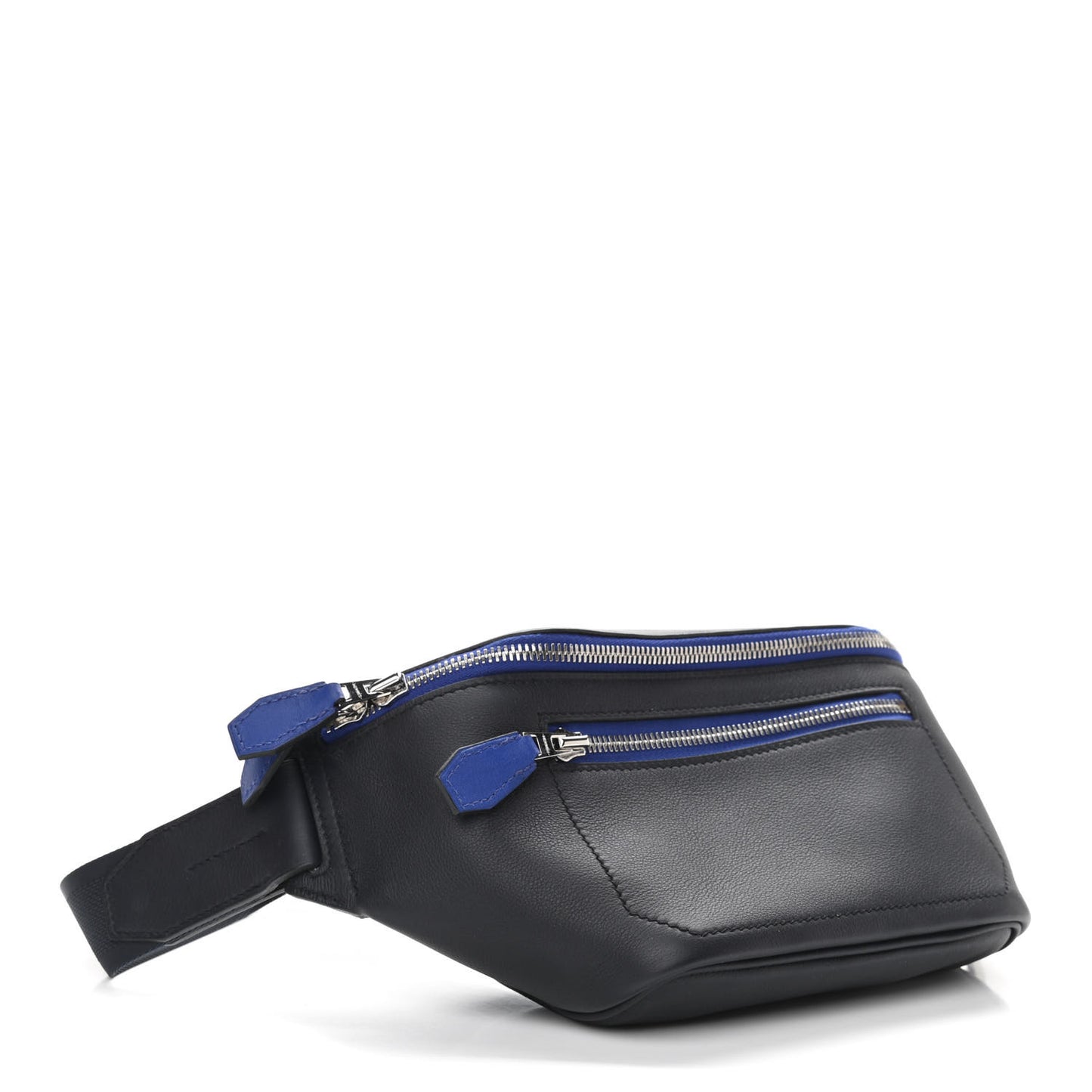 Taurillon Cristobal Cityslide Belt Bag Bleu Indigo Bleu Electrique