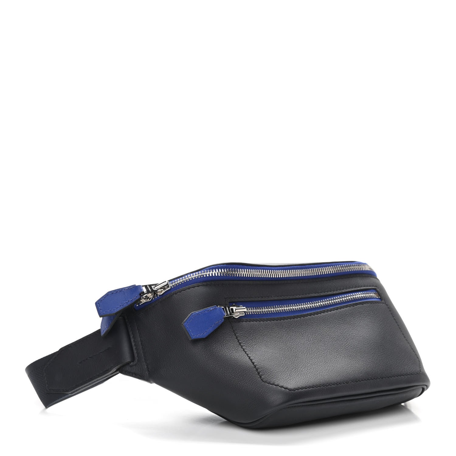 Hermes Taurillon Cristobal Cityslide Belt Bag Bleu Indigo Bleu Electrique 4 of 12