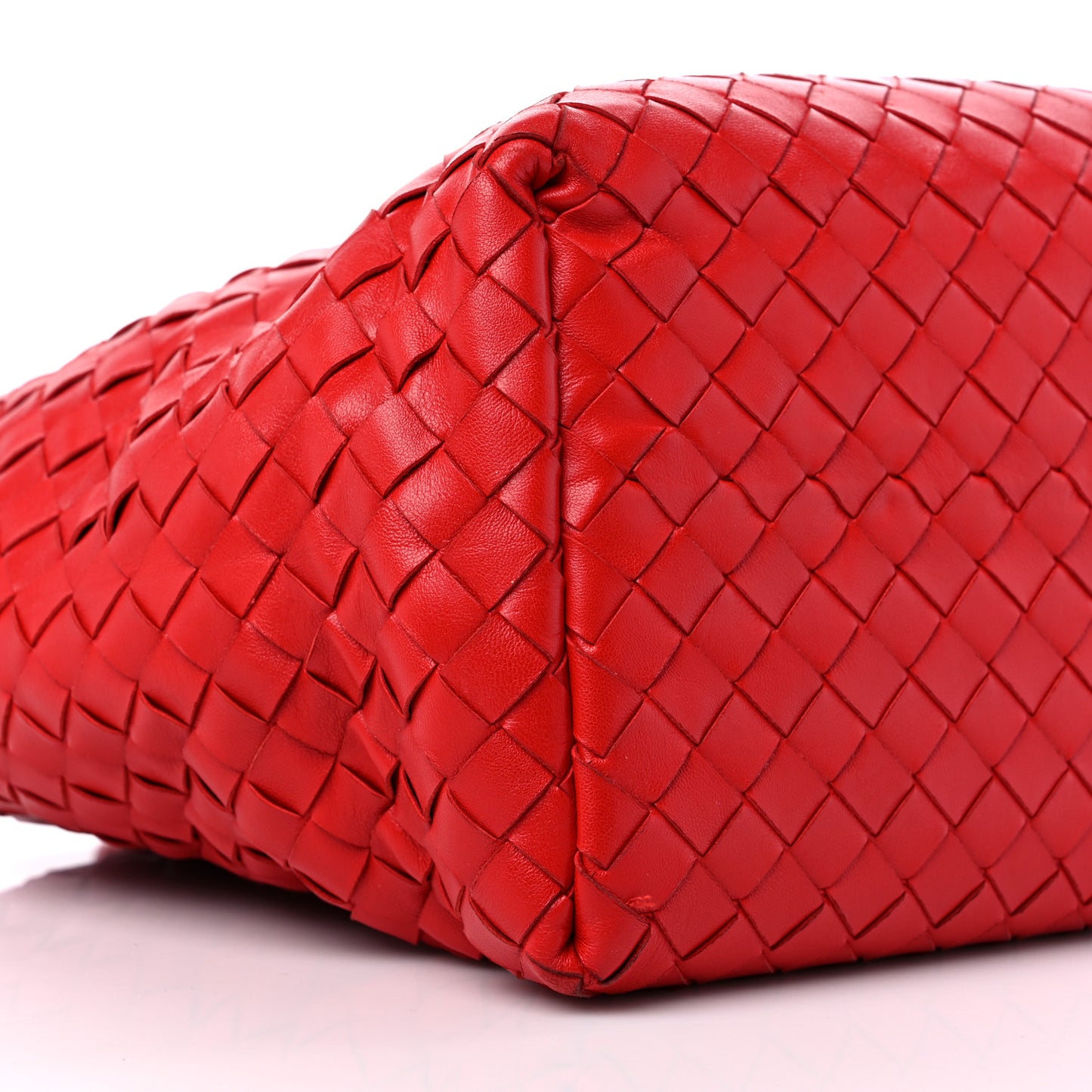 Nappa Intrecciato Tote Bag Red