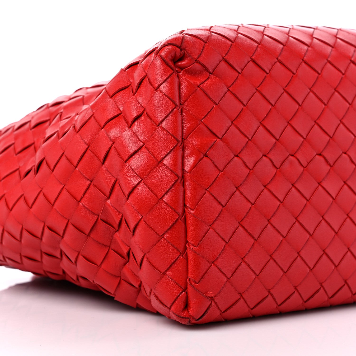 Bottega Veneta Nappa Intrecciato Tote Bag Red 8 of 12
