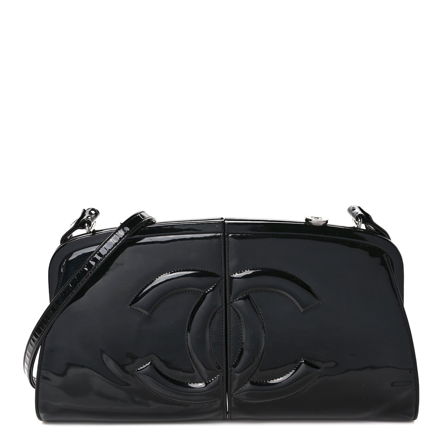 Chanel Patent Split Frame Bag Black 1 of 10