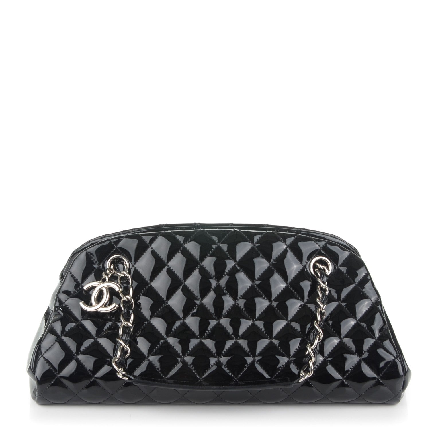 Chanel Patent Quilted Medium Just Mademoiselle Black 1 of 7