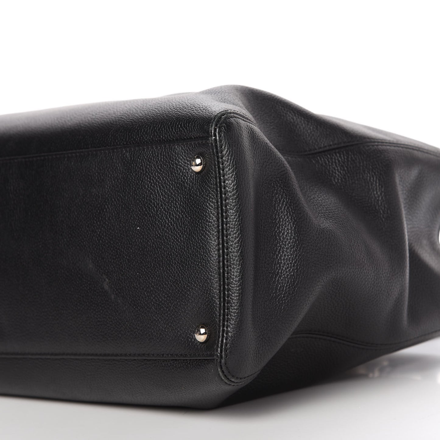 Calfskin Cerf Executive Shopper Tote Black