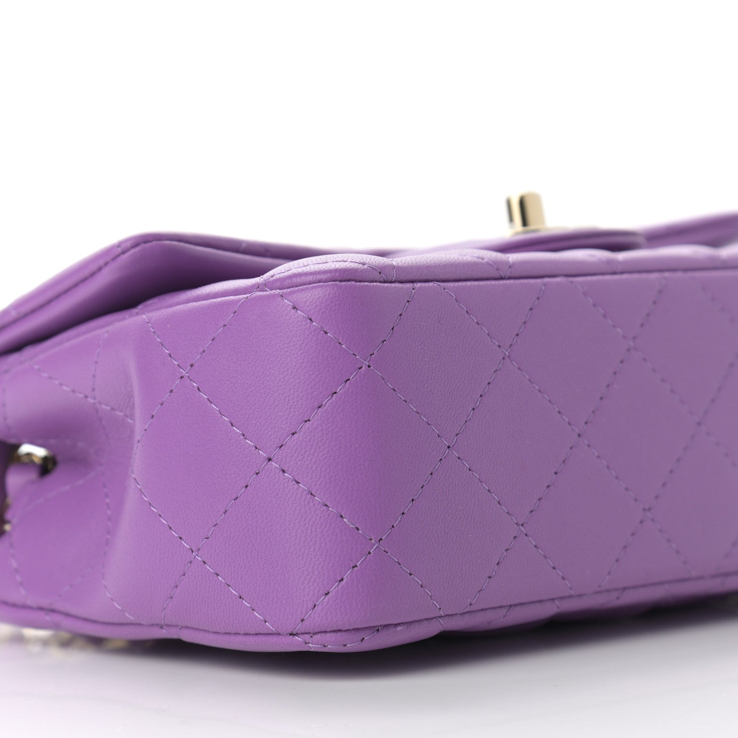 Chanel Lambskin Quilted Mini Rectangular Flap Purple 8 of 9