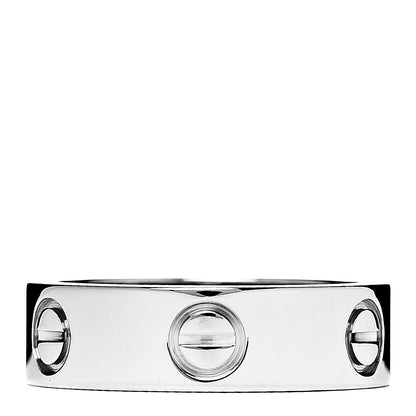 Cartier 18K White Gold 5.5mm LOVE Ring 51 5.75 1 of 5