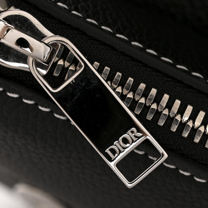 Christian Dior X SHAWN STUSSY Grained Calfskin Saddle Bag Black 12 of 12