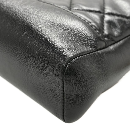 Chanel Shiny Crumpled Calfskin Quilted Mini 31 Shopping Bag Black 12 of 14