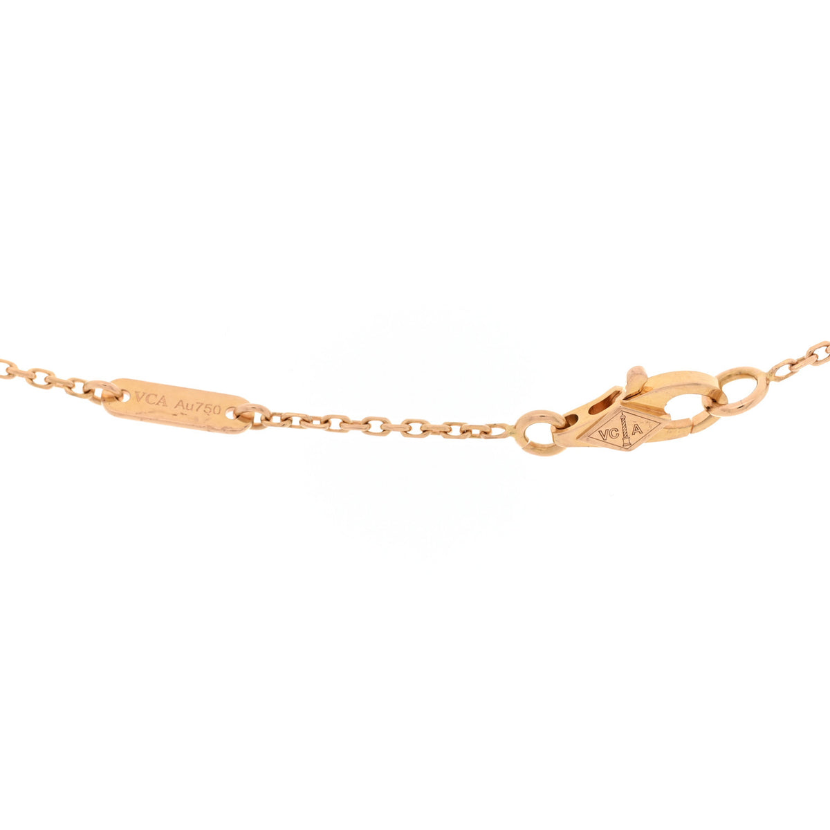 Van Cleef & Arpels 18K Rose Gold Carnelian Sweet Alhambra Pendant Necklace 4 of 4