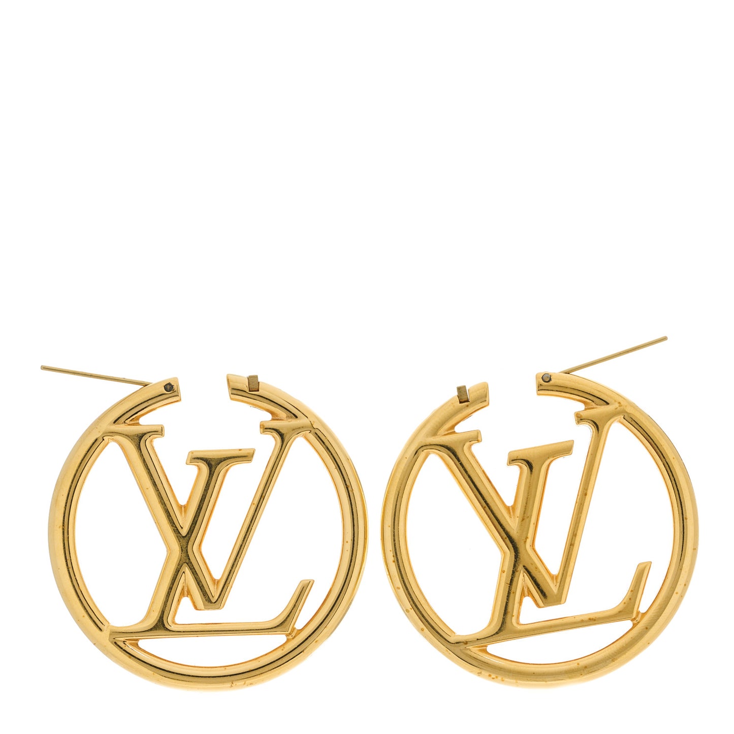 Metal Louise Hoop Earrings Gold