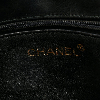 Chanel Lambskin Quilted CC Tassel Shoulder Flap Bag Black 6 of 10