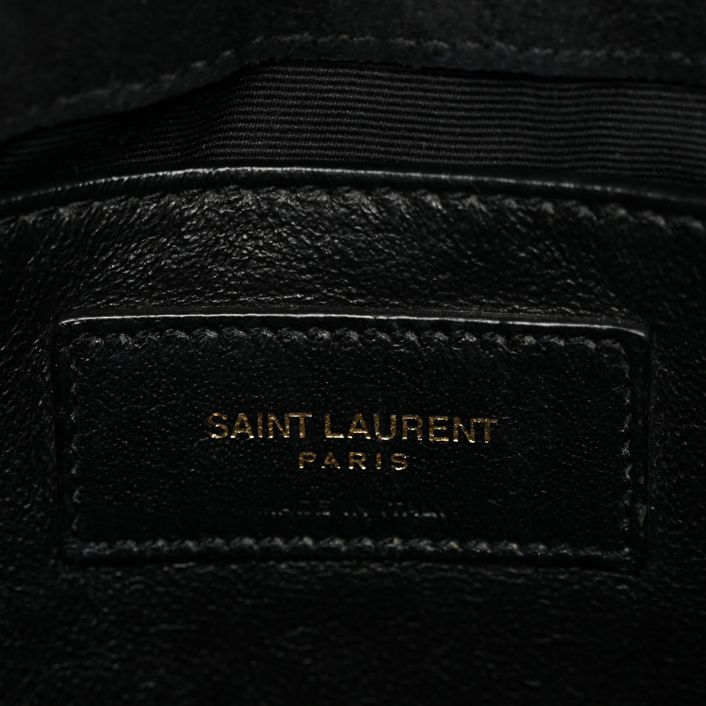 Patent Y Quilted Monogram Small Loulou Chain Satchel Black