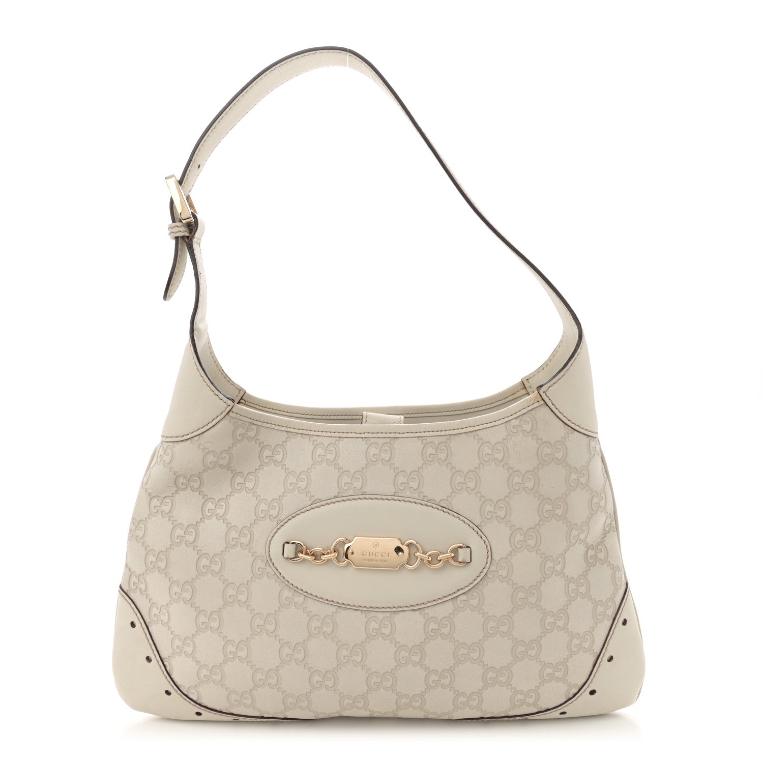 Gucci Guccissima Punch Hobo Off White 1 of 14