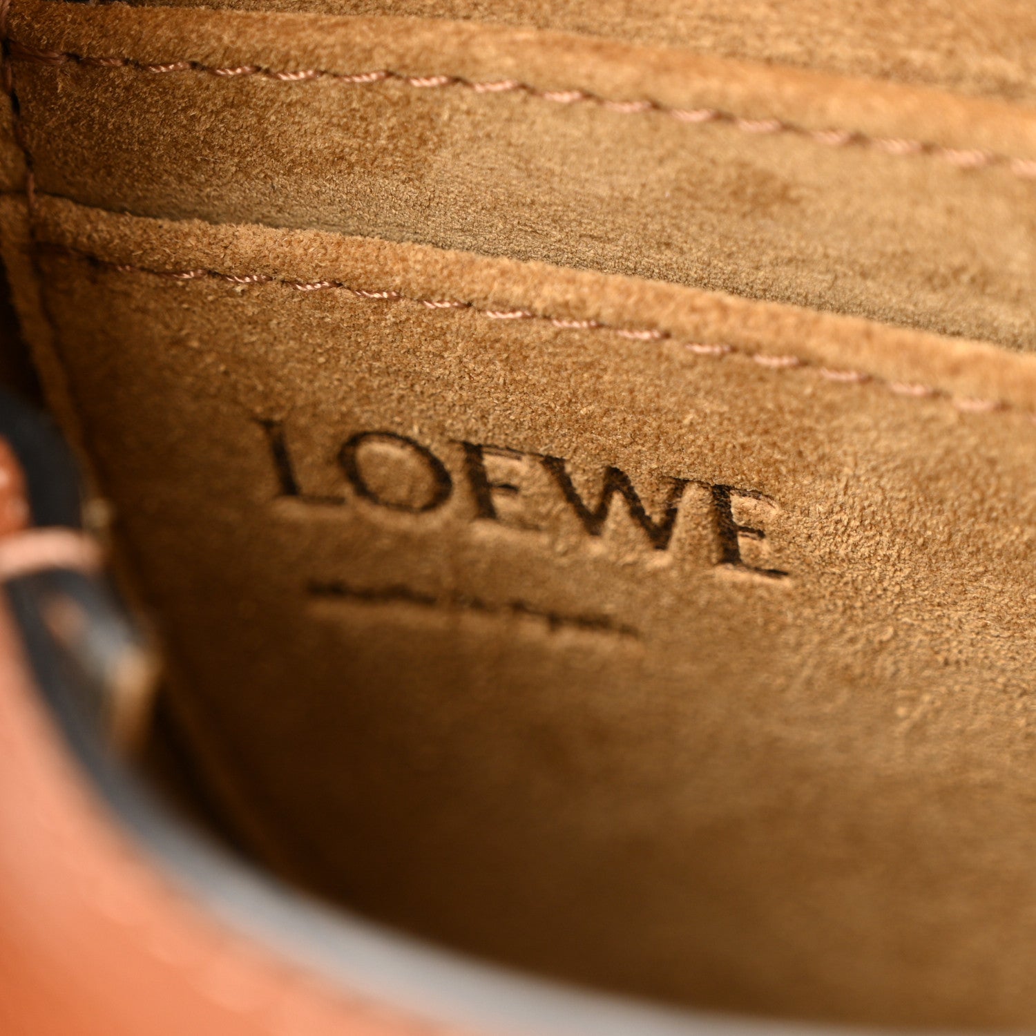 Loewe Pebble Grain Calfskin Mini Gate Dual Bag Tan 6 of 10