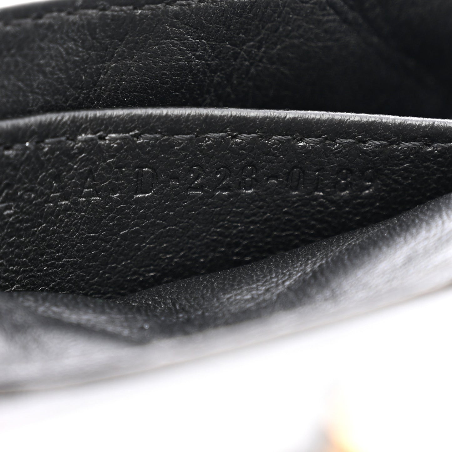 Nappa Matisse FF Embossed Nano Baguette Charm Black