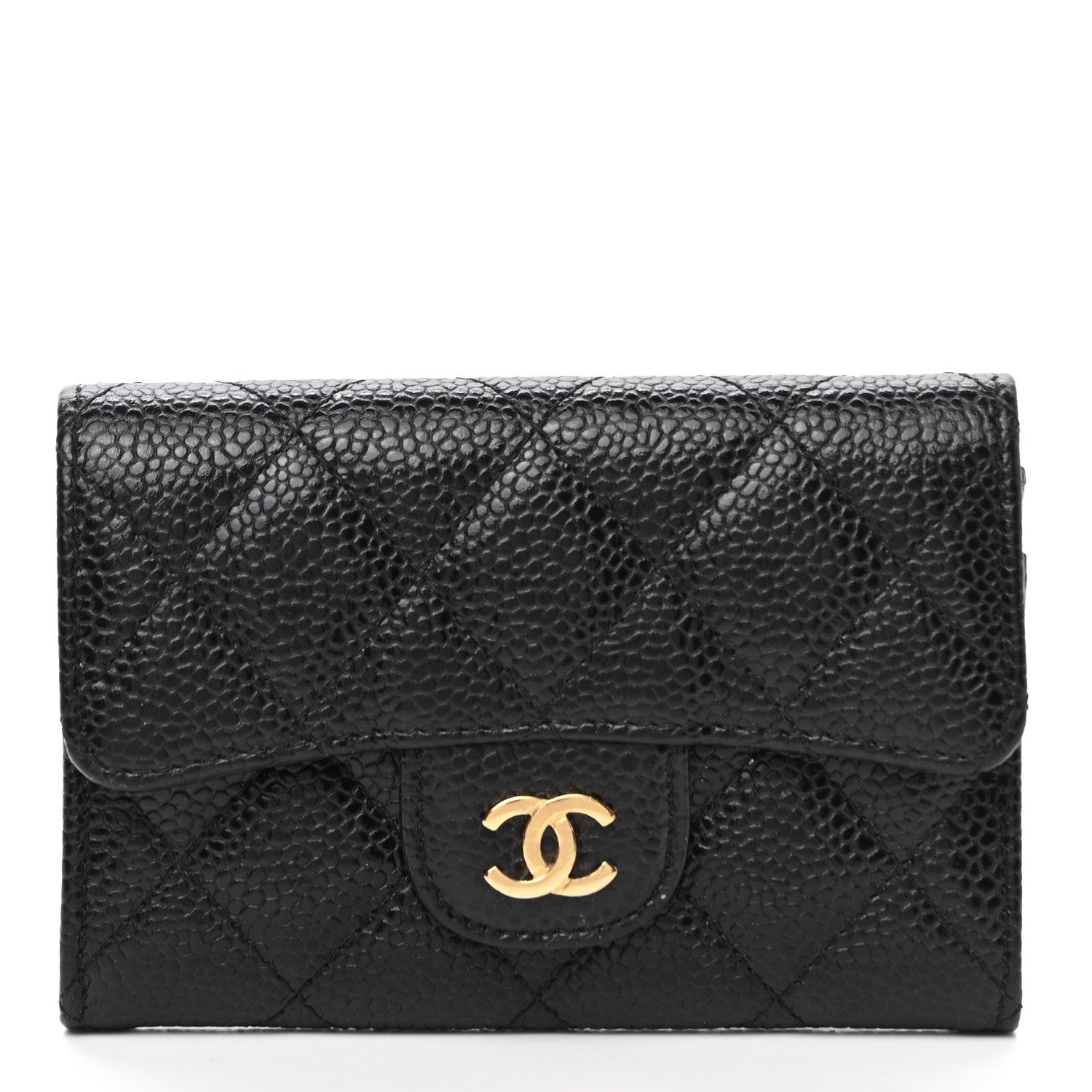Chanel Caviar Quilted Flap Card Holder Black 1 of 8