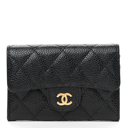 Chanel Caviar Quilted Flap Card Holder Black 1 of 8