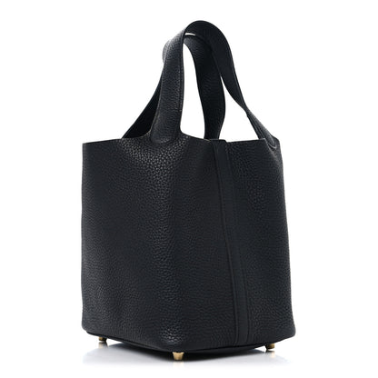 Hermes Taurillon Clemence Picotin Lock 18 PM Black 3 of 13