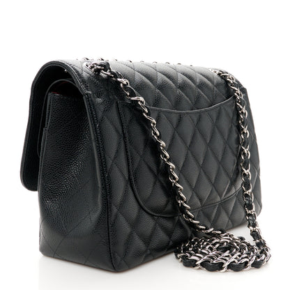 Chanel Caviar Quilted Jumbo Double Flap Black 3 of 11