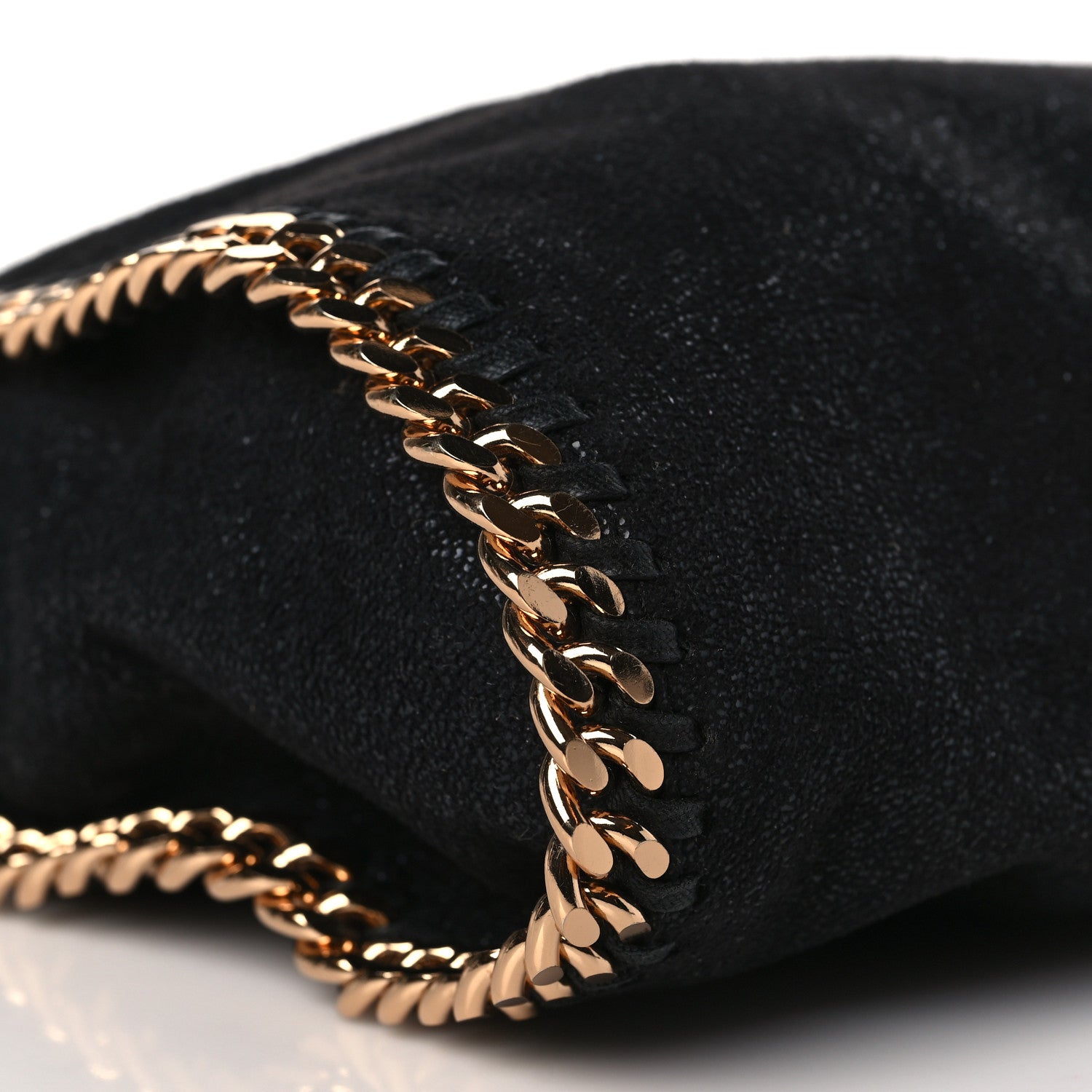 Stella McCartney Shaggy Deer Mini Falabella Fold Over Tote Black 8 of 9