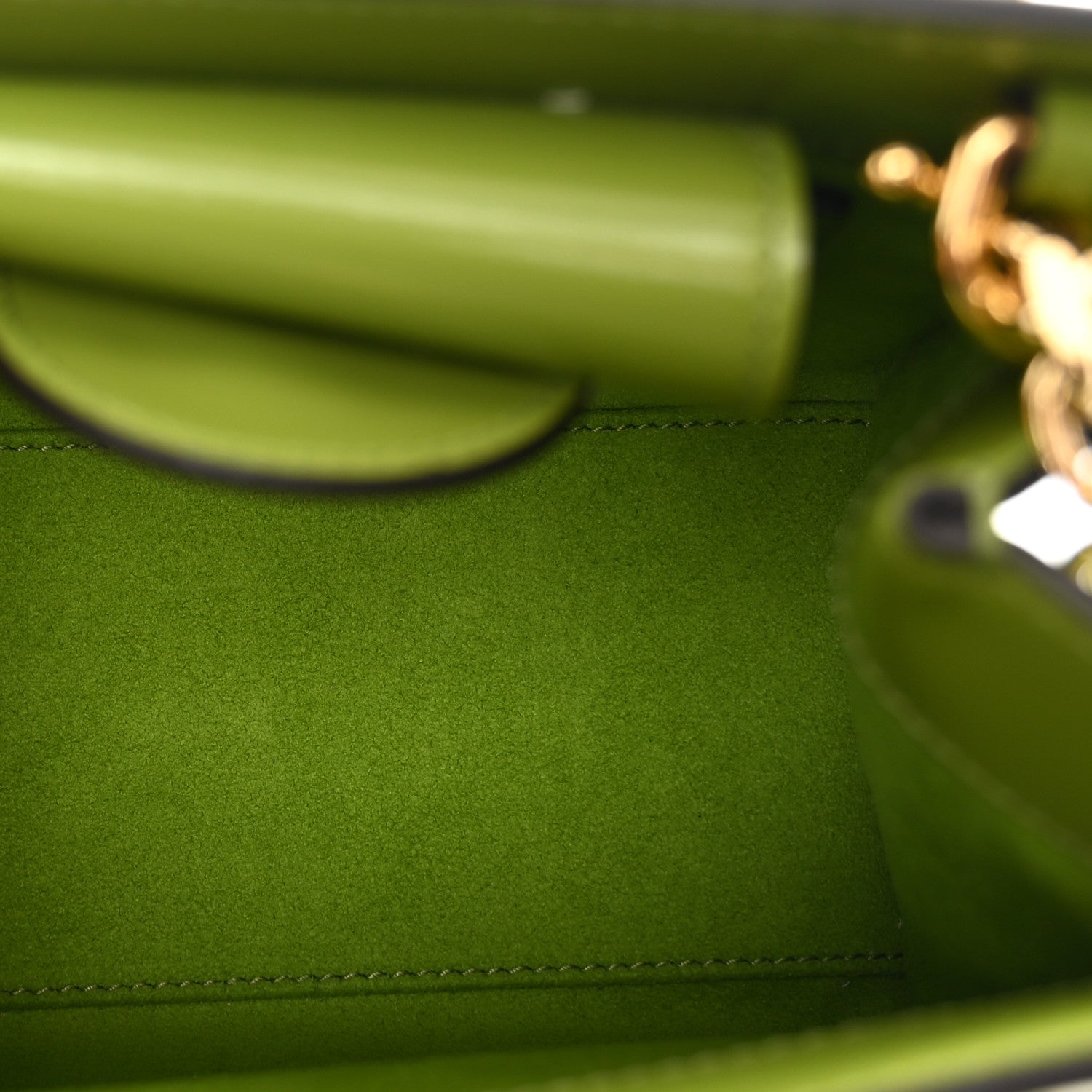 Gucci Moire Canvas Calfskin Crystal GG Monogram Mini Diana Tote Bag Green 6 of 9