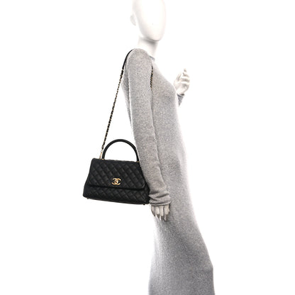 Chanel Caviar Quilted Small Coco Handle Flap Black 2 of 10