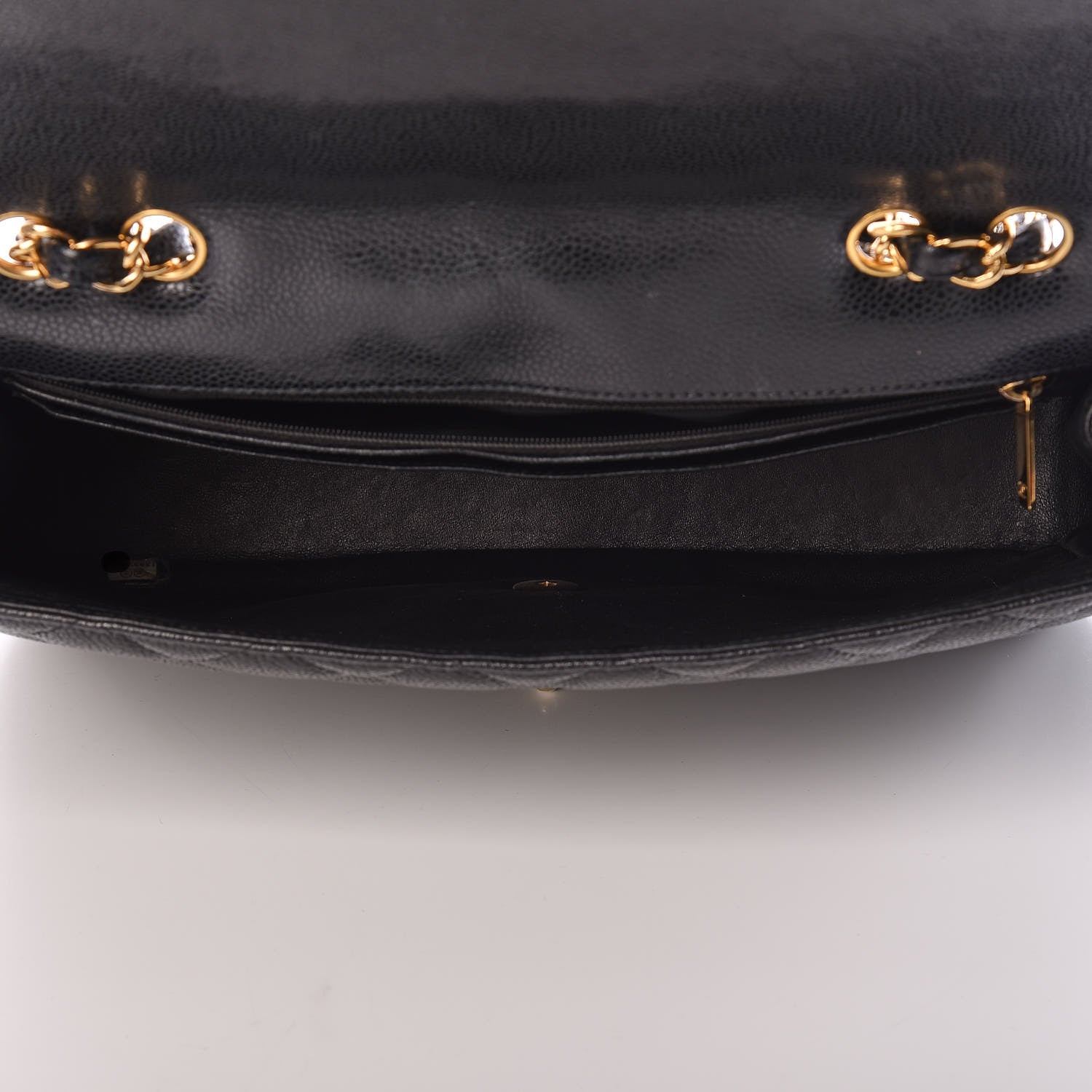 Chanel Caviar Quilted Jumbo Single Flap Black 7 of 9