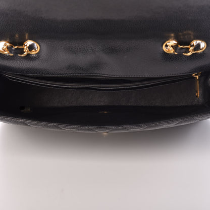 Chanel Caviar Quilted Jumbo Single Flap Black 7 of 9
